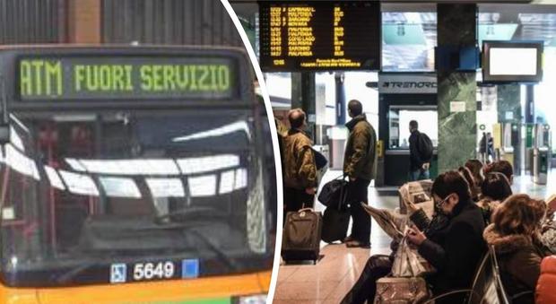 Sciopero generale: giovedì a Milano a rischio bus, metro, treni e aerei