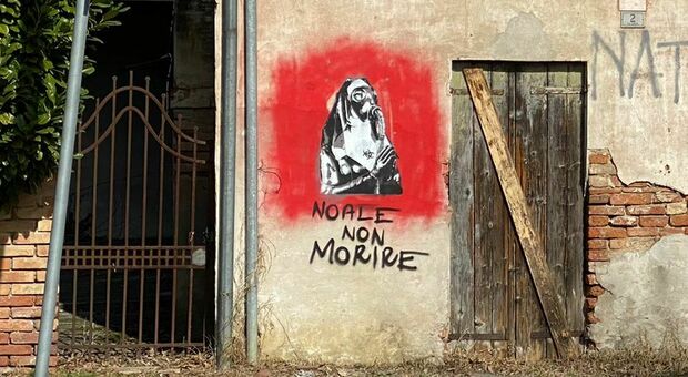 Murales anonimi per dare una scossa a Noale: "Non morire"