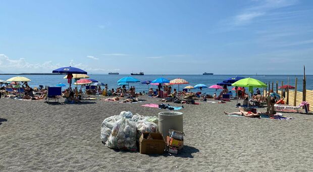 Una spiaggia a Salerno