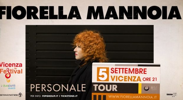 Il 5 settembre in piazza dei Signori a Vicenza è in programma il concerto della Mannoia