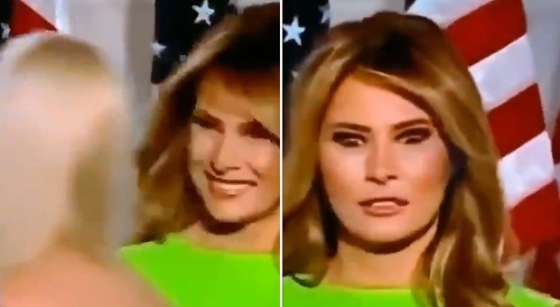 Melania Trump e la strana smorfia dopo aver sorriso a Ivanka: lo sguardo della First Lady diventa virale