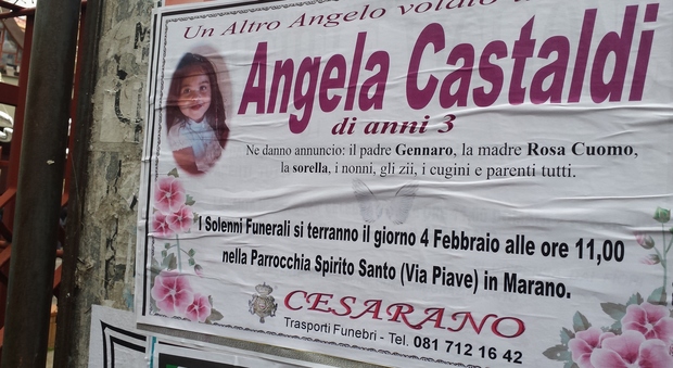 Chiesa gremita per la piccola Angela, stroncata da un infarto mentre guardava i cartoni alla tv