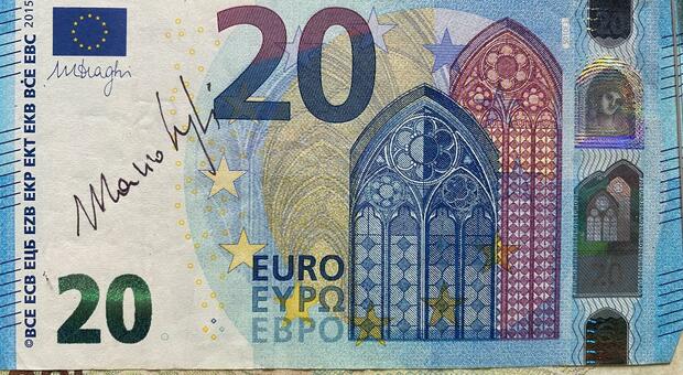 La banconota da 20 euro firmata da Draghi