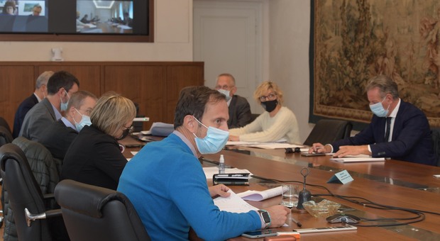 Massimiliano Fedriga presiede la seduta della giunta regionale del Friuli Venezia Giulia