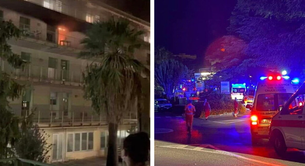 Pietra Ligure, incendio nella notte in ospedale: paura per 85 pazienti, tre persone intossicate
