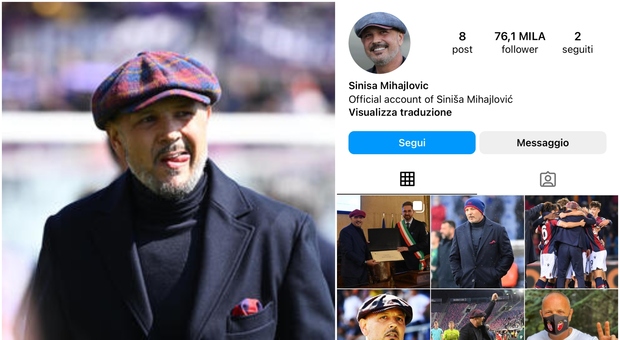 Mihajlovic, boom di follower sui social dopo la morte: il profilo aumenta di 20mila in 24 ore