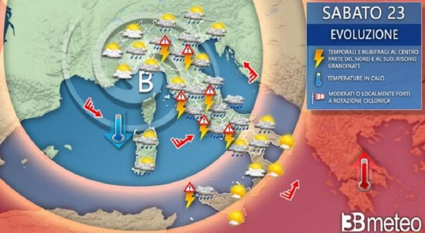 Meteo, maltempo con il vortice Mediterraneo: grandine, temporali e nubifragi nel weekend. Cosa cambia da lunedì