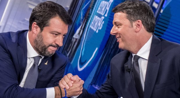 Renzi-Salvini in tv, duello su Quota 100 e scintille sui 49 milioni: «Ci dica come li ha spesi»