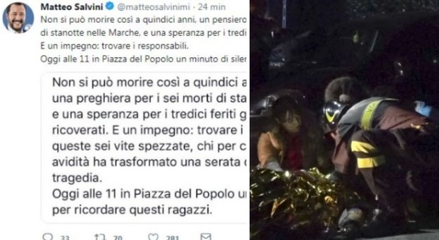 Salvini, strage in discoteca: «Impegno a trovare i responsabili di queste sei vite spezzate»