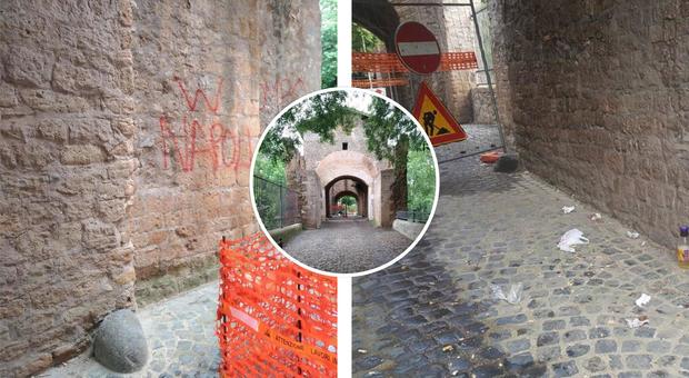 Roma, sfregio alla storia: le mura di Ponte Nomentano deturpate dai vandali