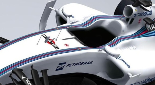 La nuova Williams FW07 motorizzata Mercedes di Massa e Bottas