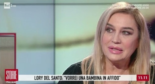 Lory Del Santo rivela a Storie Italiane: «Sogno di prendere in affido una bambina»
