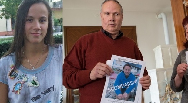 I genitori di Marianna Cendron con le foto della figlia scomparsa