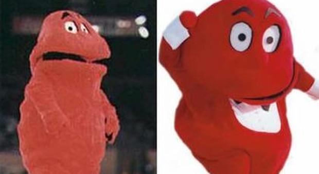 Big Red (a sinistra), il Gabibbo (a destra)