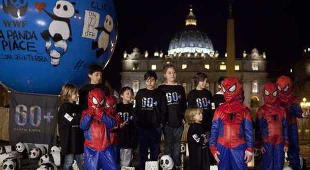 A San Pietro tanti piccoli Spider-Man per la salvaguardia della terra