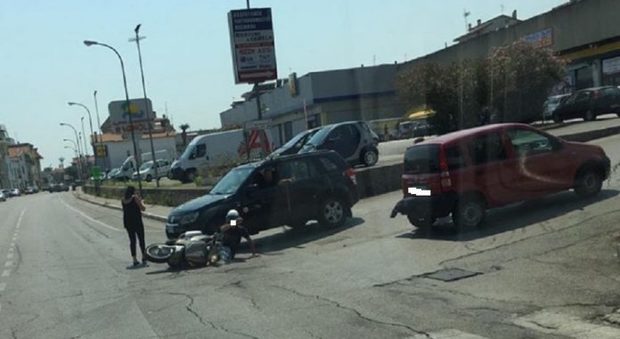 San Benedetto, scooterista cade trasferito in eliambulanza a Torrette