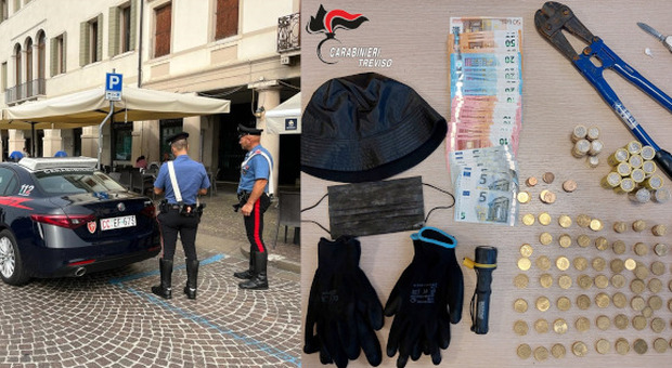 Castelfranco Veneto. Rubavano di notte nei bar del centro storico: tre di ladri scassinatori inseguiti e arrestati