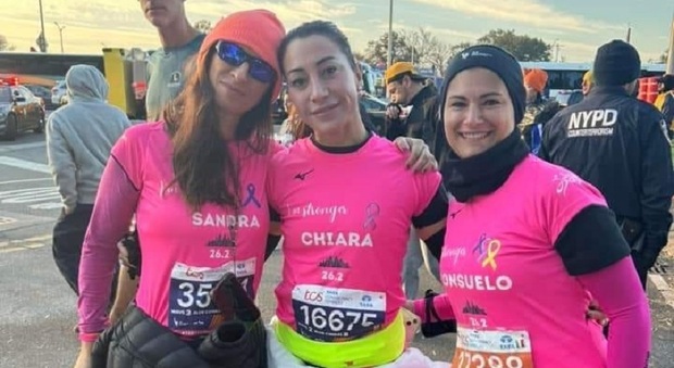 Sandra, Chiara e Consuelo alla Marathona di New York