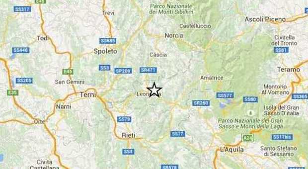 Terremoto, Rieti: scossa nel Reatino nel pomeriggio