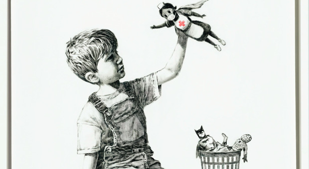 Banksy, all'asta da Christie's “Game Changer”, l'opera simbolo della pandemia: il ricavato al servizio sanitario inglese