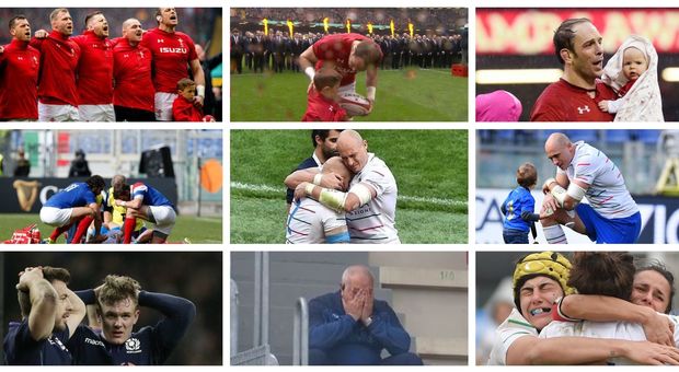 Quando i duri del rugby diventano teneri: le emozioni del Sei Nazioni nelle foto più belle