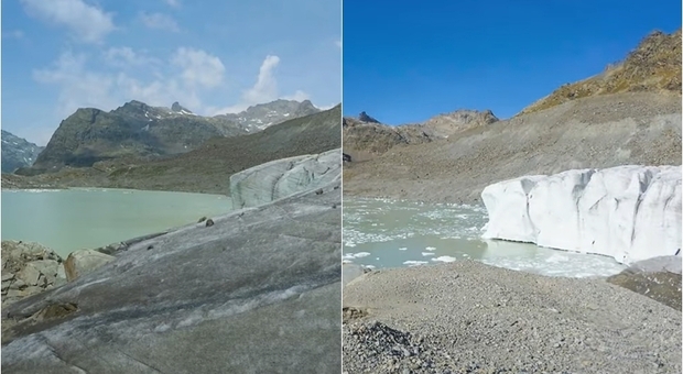 Crisi climatica, il timelapse dello scioglimento del ghiacciaio di Fellaria