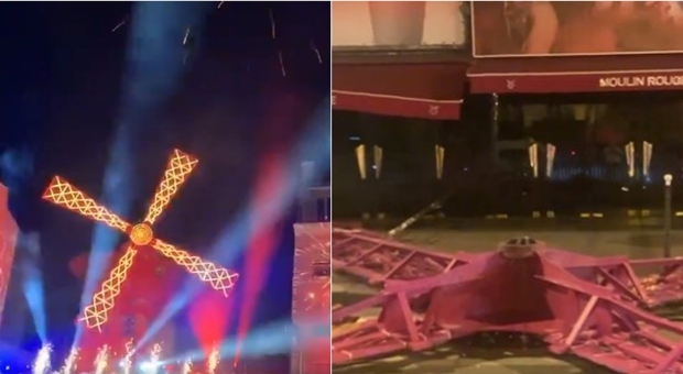 Parigi, le pale del Moulin Rouge si staccano e cadono in strada: nessun ferito