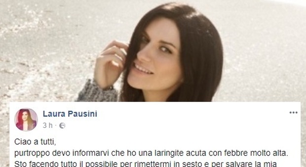 Sanremo: Laura Pausini a rischio "Non sto bene, farò il possibile per esserci"