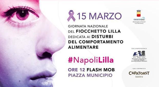 Fiocchetto Lilla: un flash mob anche a Napoli per rompere il tabù dei disturbi alimentari
