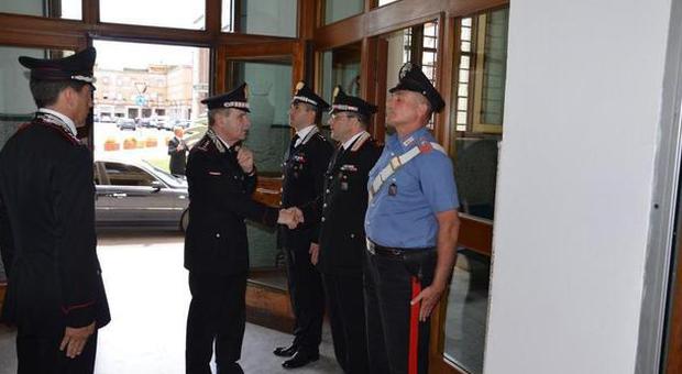 Latina, carabinieri: il generale Giuliani visita il comando provinciale dell'Arma
