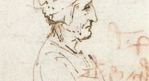 ritratto di Dante Alighieri disegnato da Leonardo da Vinci