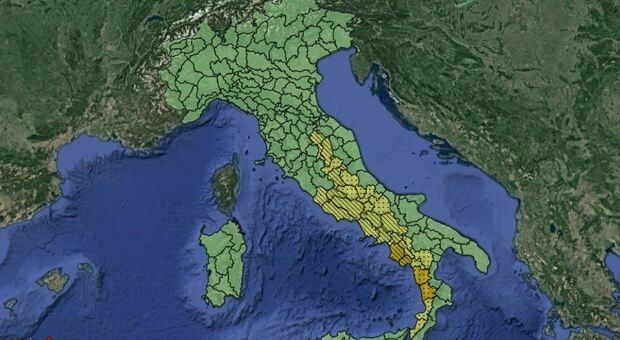 Allerta meteo in Calabria e Campania: in arrivo forti piogge
