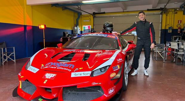 Civita Castellana, Luigi Gallo al debutto con la Ferrari 488 Challenge nel National Gt