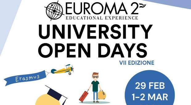 Euroma2, al via la settima edizione degli "University Open Days": tre giornate dedicate all'orientamento scolastico per i giovani