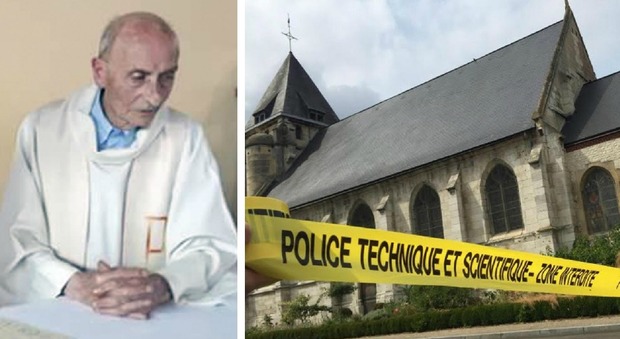 Prete sgozzato sull'altare a Rouen, l'Isis uccide in chiesa