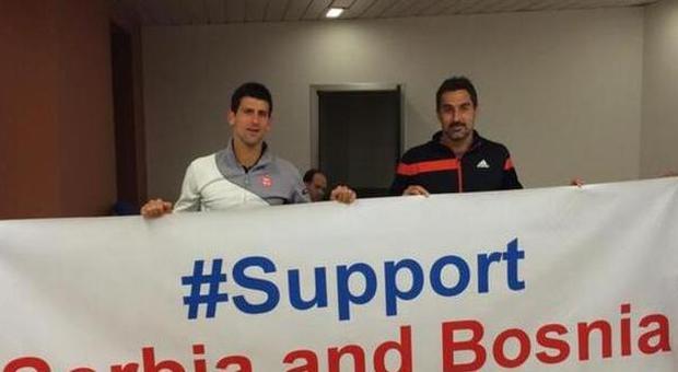 «#Support Serbia e Bosnia»: Djokovic chiede aiuto su Twitter