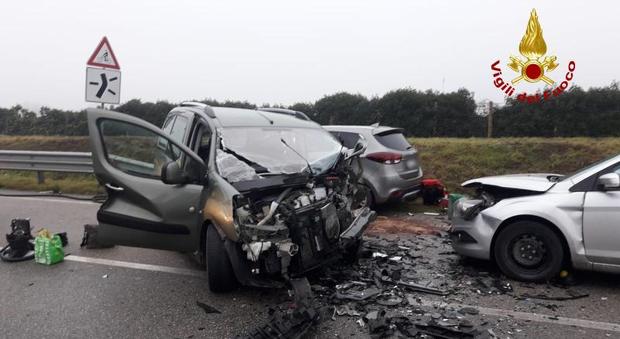 La foto dell'incidente a Ca' Bianca di Chioggia: un morto e tre feriti