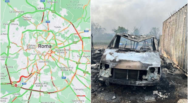 Incendi, la mappa delle strade chiuse: dal Gra a via Casalotti fino all'Aurelia