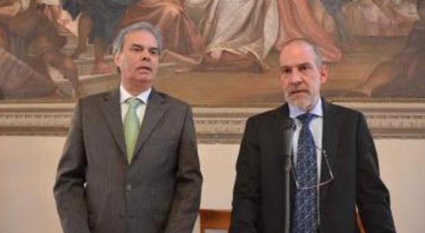 Il sindaco Achille Variati, a sinistra, e Paolo Colla sono rispettivamente azionista e amministratore unico di Aim