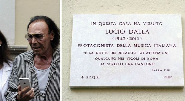 Roma, a Trastevere una targa in memoria di Lucio Dalla. Venditti: un grande romano