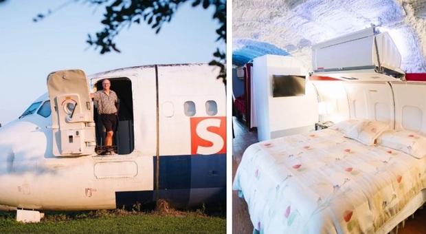 Costruisce una casa con le fusoliere di due aerei e realizza il sogno di bambino: «Solo 200 euro al mese di spese, vivrò qui fino alla morte»