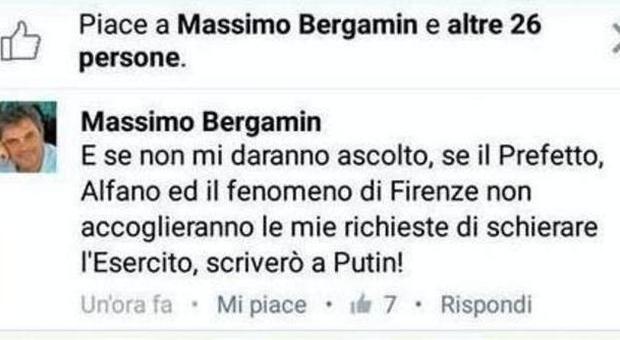 «Renzi non invia l’esercito a Rovigo e io lo chiedo direttamente a Putin»