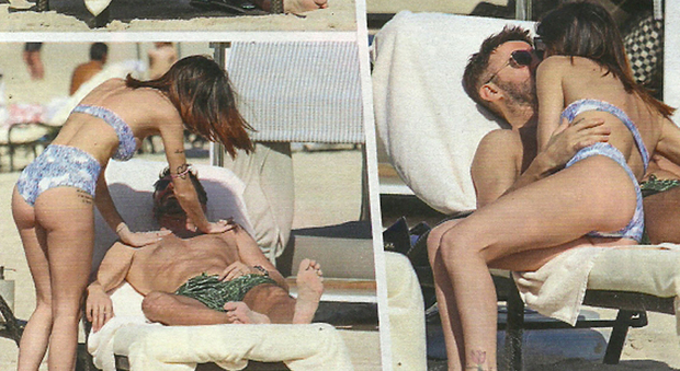 Max Biaggi e Bianca Atzei, vacanze hot sulla spiaggia di Dubai