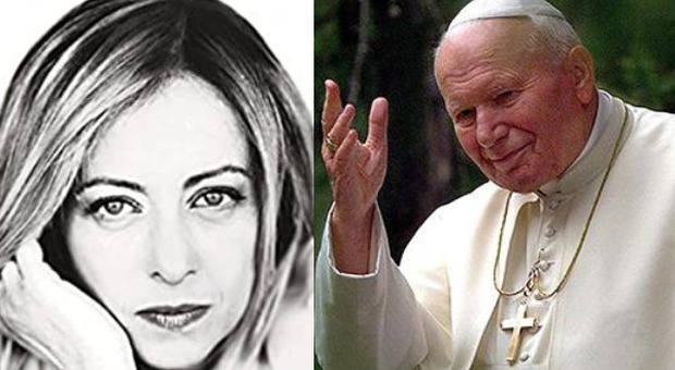 Giorgia Meloni nel suo libro: Il mio Papa è Giovanni Paolo Secondo