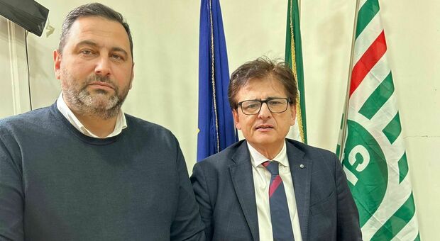 I sindacalisti della Cisl, Massimo Imparato (a sinistra) e Lorenzo Medici