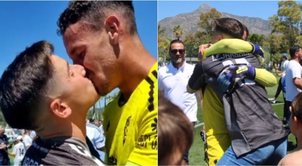 Il portiere del Marbella fa coming out: sui social la foto del bacio al compagno