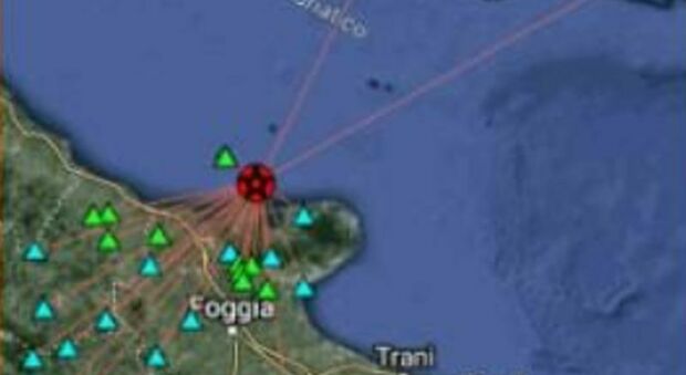 Gargano, sisma di magnitudo 3.0 con epicentro in mare. E' la seconda scossa di terremoto in due giorni