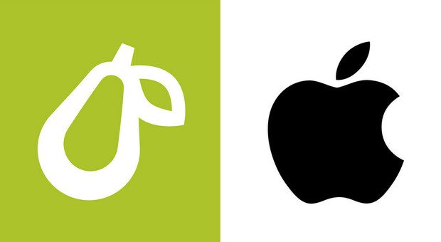 Apple fa causa a una piccola azienda per aver utilizzato una pera stilizzata come logo