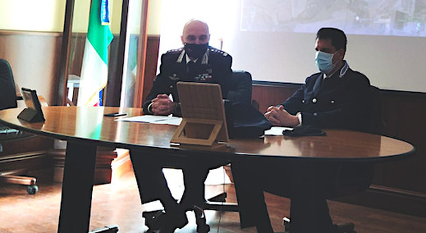Il comandante dei carabinieri Antonazzo e il comandante della polizia penitenziaria Bologna