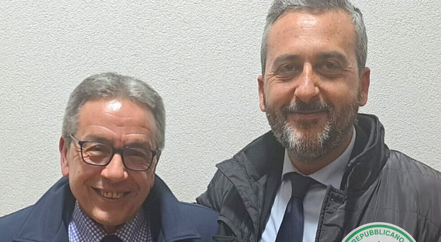 Il candidato sindaco Giuseppe Marchionna con il segretario cittadino Pri Vito Birgitta